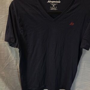 Aeropostale Men's Navy V-Neck Shirt